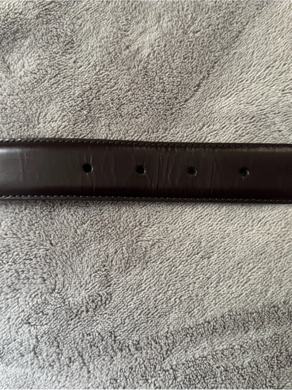 Brooks Brothers Black Leather Belt with Silver-Tone Buckle